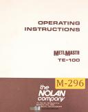 Nolan-Metl Mastr-Nolan Metl Mastr TE-100, Shear Operating Instructions Manual-TE-100-01